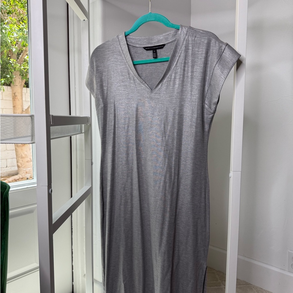 White House Black Market Gray Maxi Dress